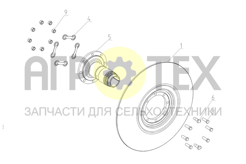 Диск неподвижный (145.15.10.030) (№5 на схеме)